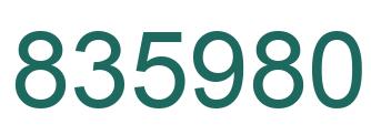 Number 835980 green image