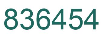 Number 836454 green image