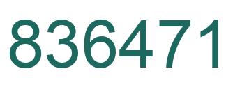 Number 836471 green image