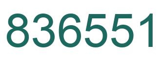 Number 836551 green image