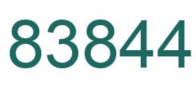 Number 83844 green image