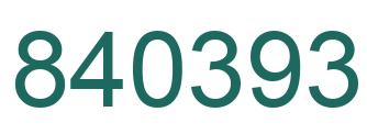 Número 840393 imagen verde