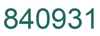 Número 840931 imagen verde