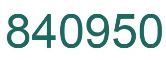 Número 840950 imagen verde