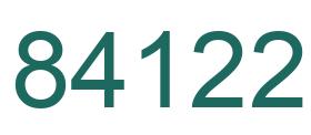 Number 84122 green image