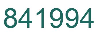 Number 841994 green image