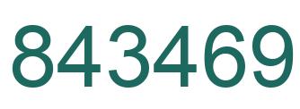 Number 843469 green image