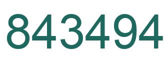 Number 843494 green image
