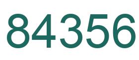 Número 84356 imagen verde