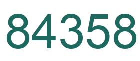 Número 84358 imagen verde
