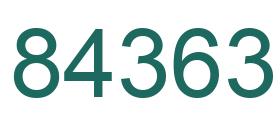 Number 84363 green image