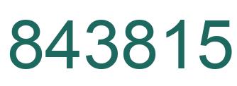 Number 843815 green image