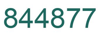 Número 844877 imagen verde