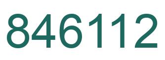 Number 846112 green image