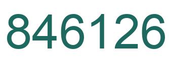 Number 846126 green image
