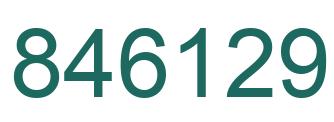 Number 846129 green image