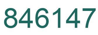 Number 846147 green image