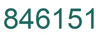 Number 846151 green image