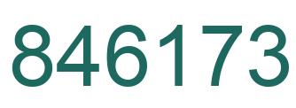 Number 846173 green image