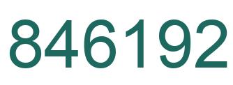 Number 846192 green image