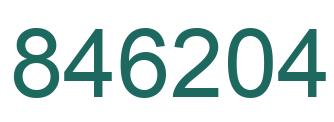 Number 846204 green image