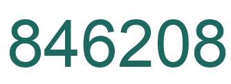 Number 846208 green image