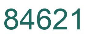 Number 84621 green image