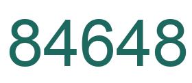 Zahl 84648 grün bild