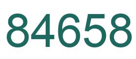 Zahl 84658 grün bild