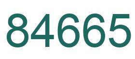 Zahl 84665 grün bild
