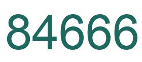 Número 84666 imagen verde