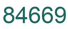 Zahl 84669 grün bild