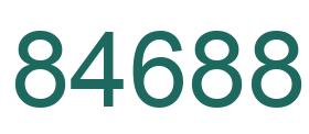 Number 84688 green image