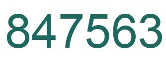 Number 847563 green image