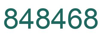Number 848468 green image