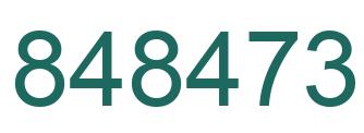 Number 848473 green image