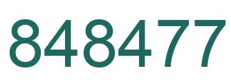 Number 848477 green image