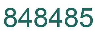 Number 848485 green image
