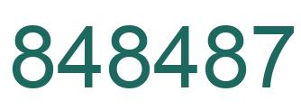Number 848487 green image