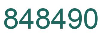 Number 848490 green image