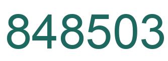 Number 848503 green image