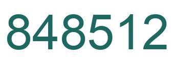 Number 848512 green image