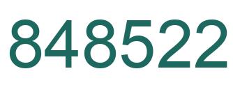 Number 848522 green image