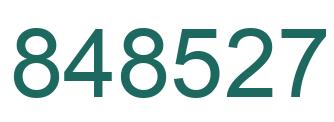 Number 848527 green image