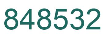 Number 848532 green image