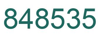 Number 848535 green image
