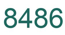 Number 8486 green image