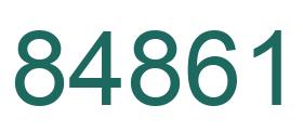 Number 84861 green image