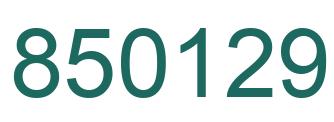 Number 850129 green image