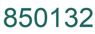 Number 850132 green image